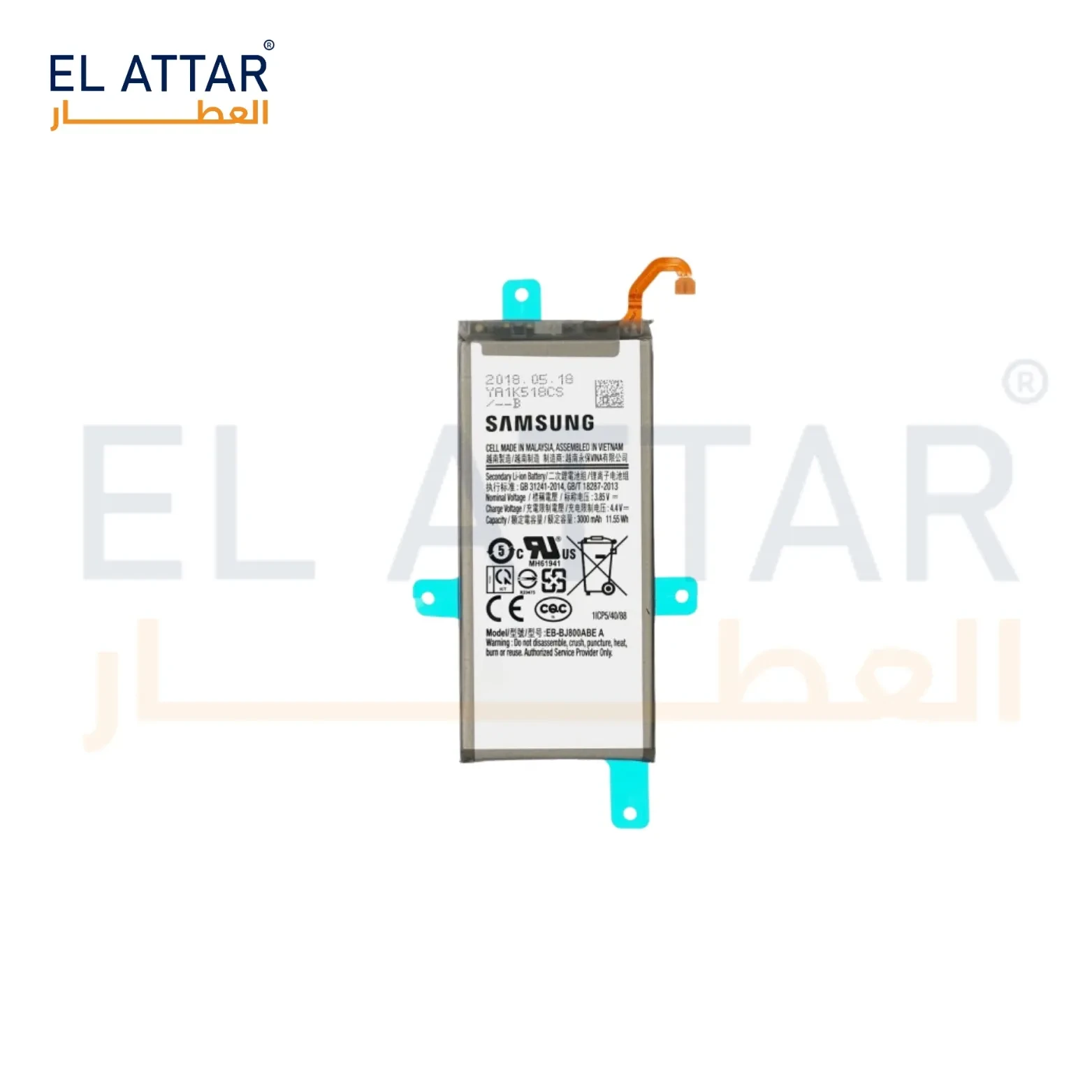 (  بطارية  ) متوافقة مع - Samsung J6 ( EB-BJ800ABE )