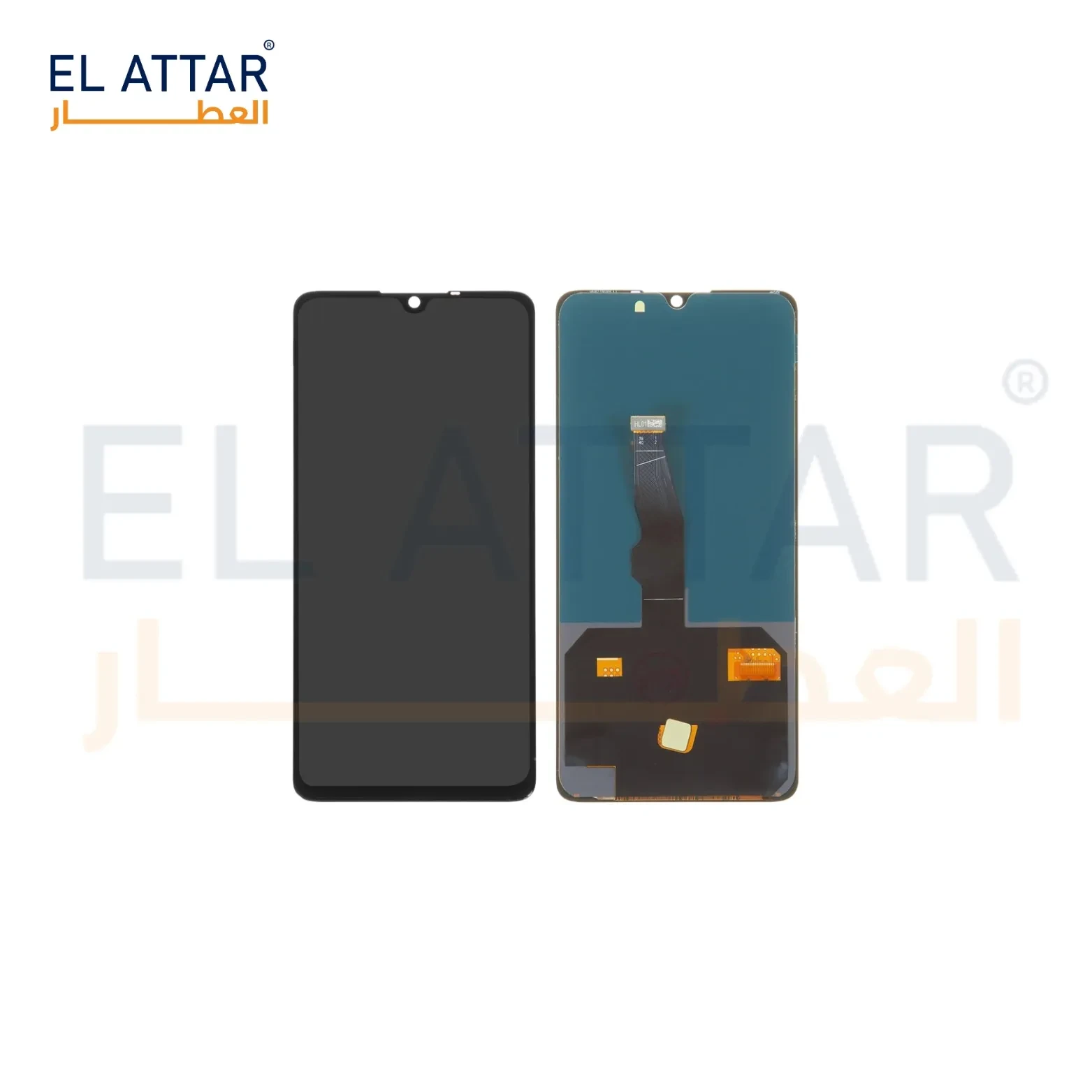 (  نص تصنيع مطابق للمواصفات الاصلية  ) متوافقة مع - HUAWEI P30 ( ELE-L29 - ELE-L