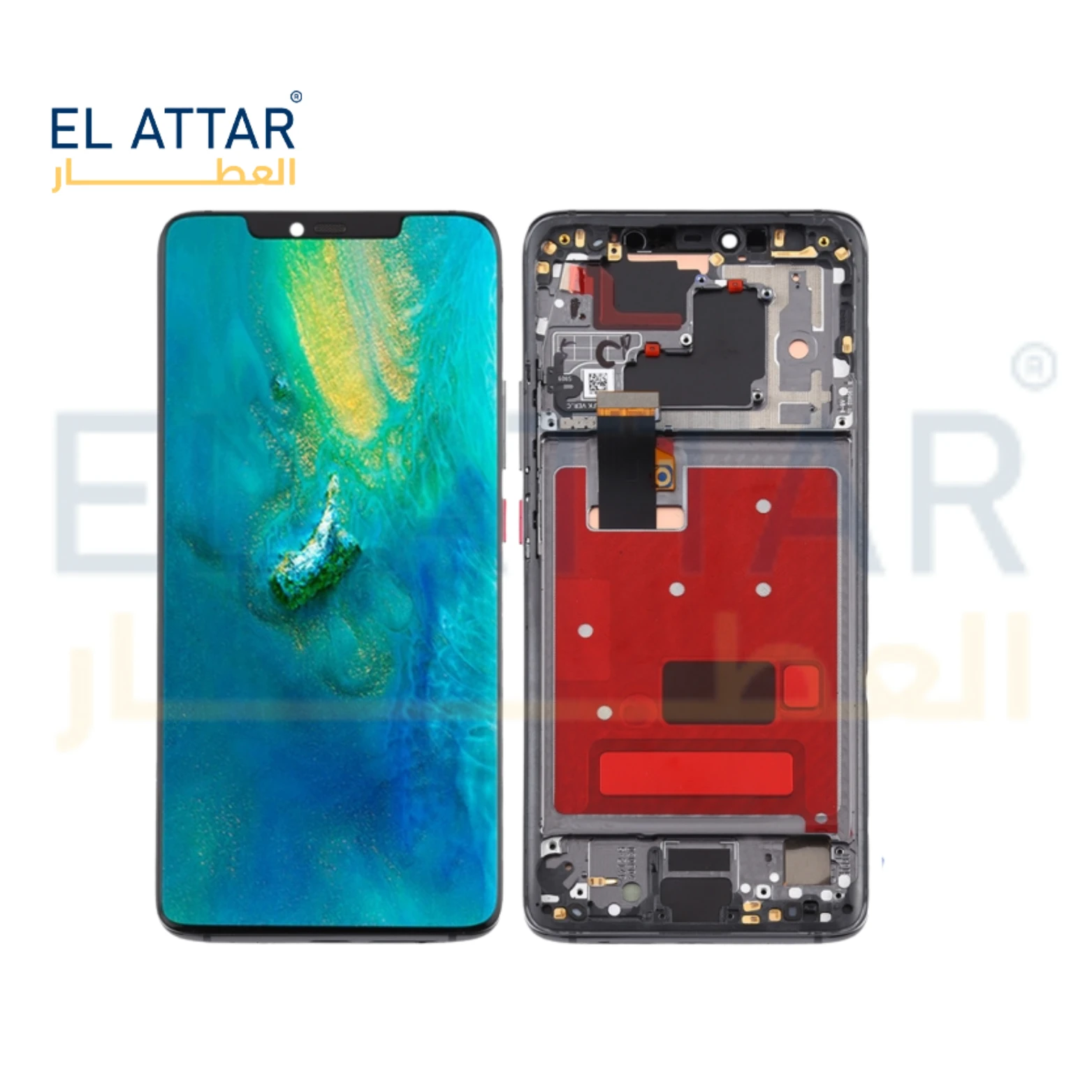 (  نص تصنيع مطابق للمواصفات الاصلية بالفريم  ) متوافقة مع - HUAWEI Mate 20 Pro (