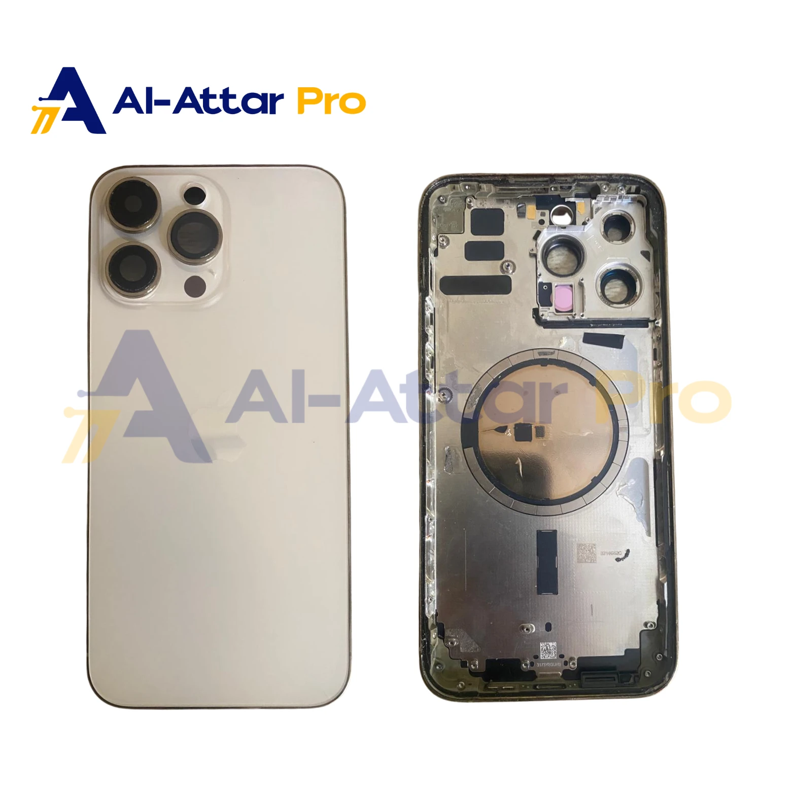 ( هاوسينج خلع فاضي جولد   ) متوافقة مع - IPhone 14 Pro Max