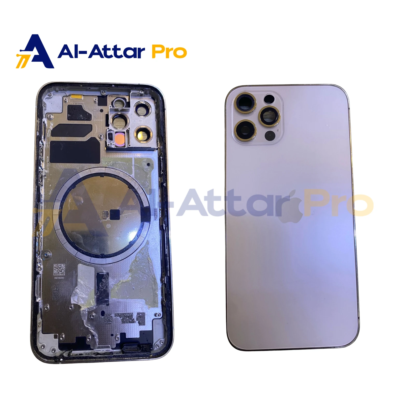 ( هاوسينج خلع جولد  ) متوافقة مع - IPhone 12 Pro