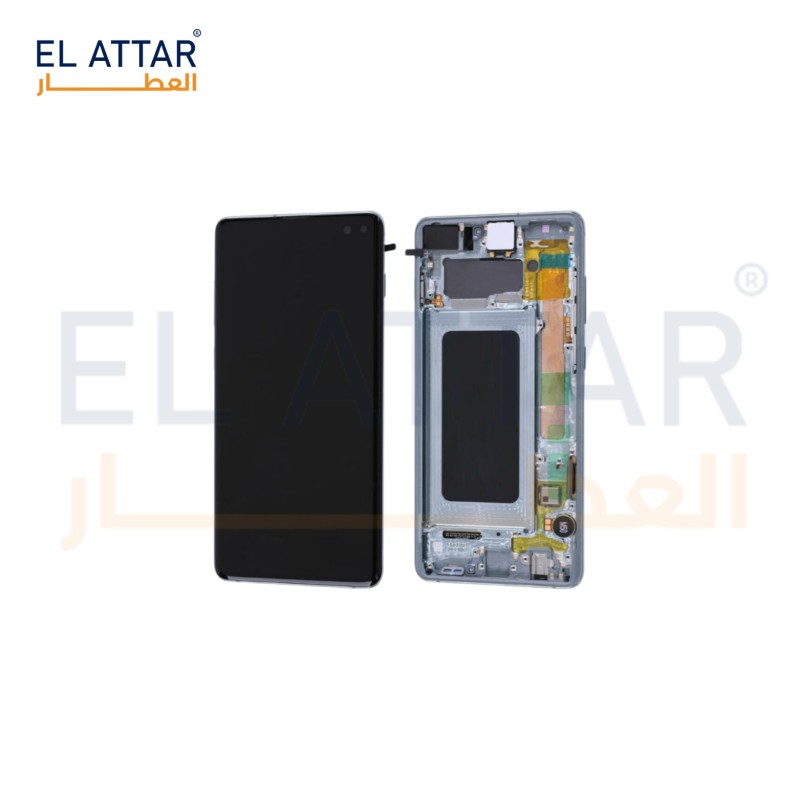 (  نص تصنيع مطابق للمواصفات الاصلية بالفريم   ) متوافقة مع - SAMSUNG S10 PLUS
