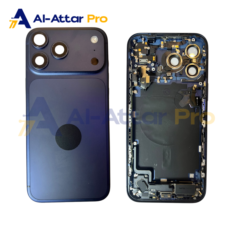 ( هاوسينج خلع ازرق  كامل بالفلاتات E-SIM  ) متوافقة مع - IPhone 17 PRO MAX