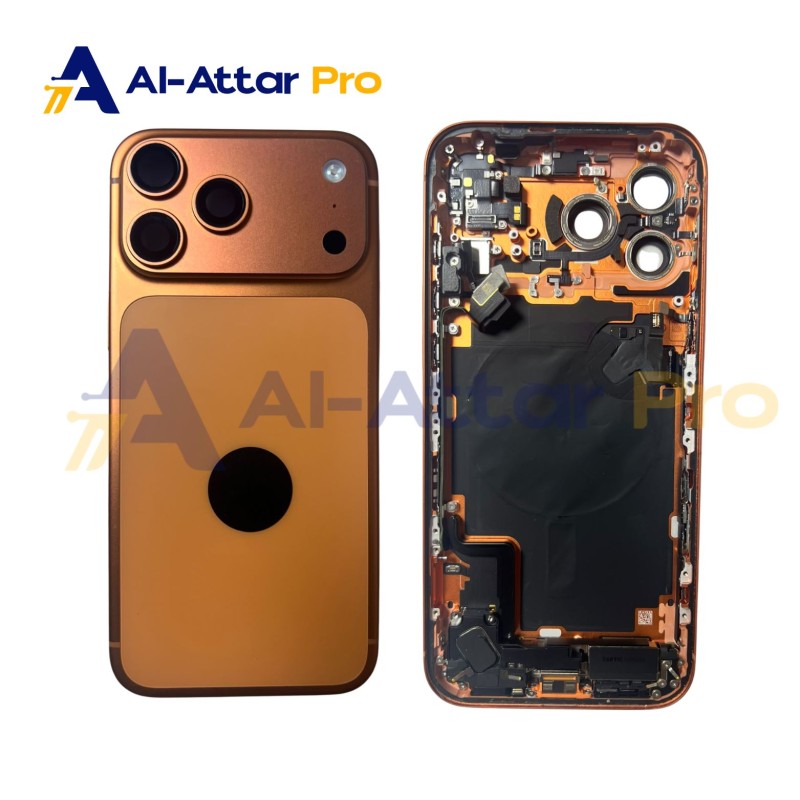 ( هاوسينج خلع كامل برتقالي  ) متوافقة مع -  IPhone 17 Pro MAX SIM