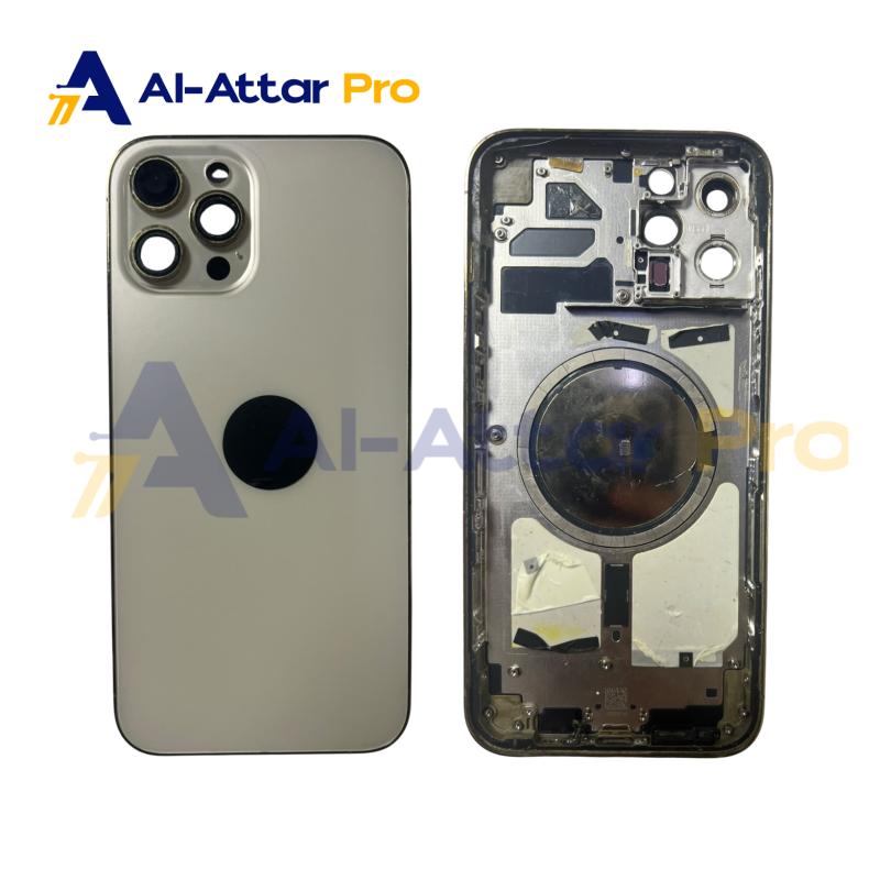 ( هاوسينج خلع جولد فاضي ) متوافقة مع - IPhone 12 PRO MAX
