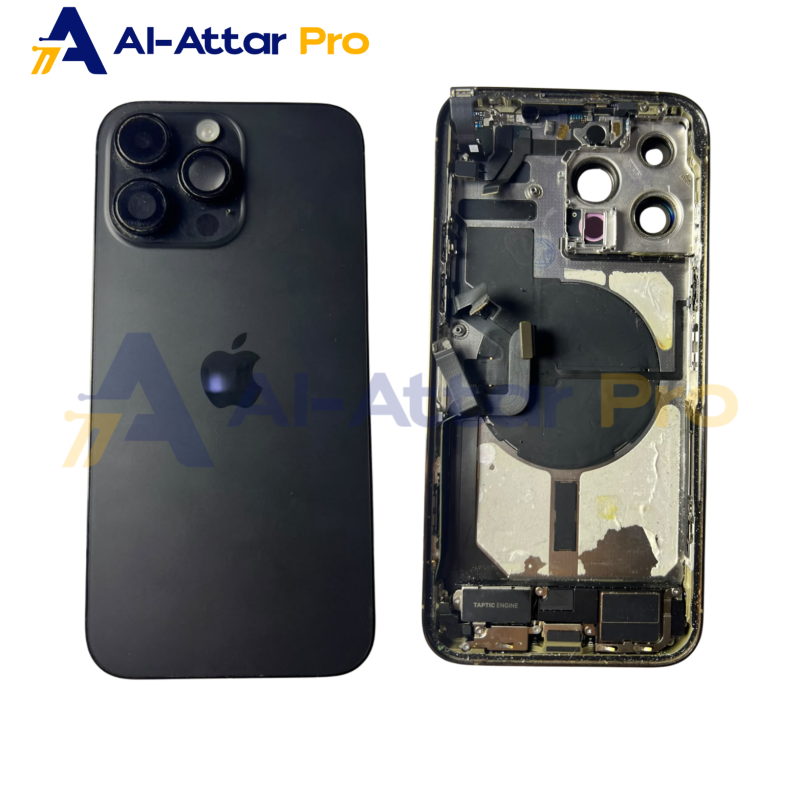( هاوسينج خلع اسود كامل بالفلاتات   ) متوافقة مع - IPhone 14 Pro max